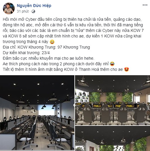 Hai năm trời mang tiếng rửa tiền, quảng cáo dạo, KingOfWar đáp trả hùng hồn bằng tuyên bố tiếp tục khai trương cơ sở mới - Ảnh 1.