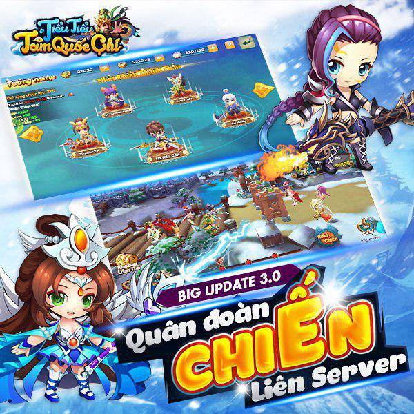 Quân Đoàn Chiến Liên Server - Update 3.0 của Tiểu Tiểu Tam Quốc Chí chính thức ra mắt, tặng 1000 Giftcode - Ảnh 1.