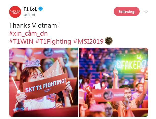 LMHT: Fan Việt quá cuồng nhiệt, trang chủ SKT T1 liên tục gửi lời cảm ơn tới game thủ nước chủ nhà - Ảnh 2.