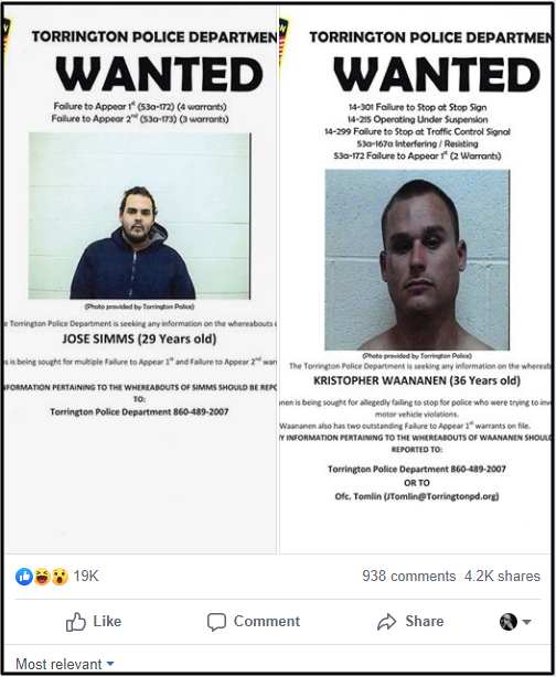 Tên tội phạm Mỹ hứa ra đầu thú nếu bài đăng truy nã hắn được 15.000 likes trên Facebook - Ảnh 2.