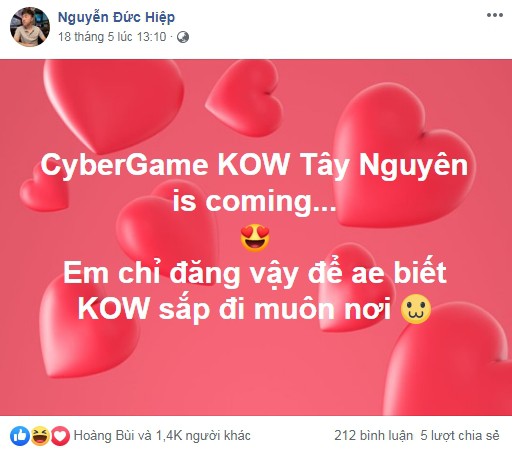 KingOfWar và dự định đưa chuỗi Cyber tiền tỉ đến mọi nẻo đường đất nước: Giá trị của lời hứa với người hâm mộ - Ảnh 2.