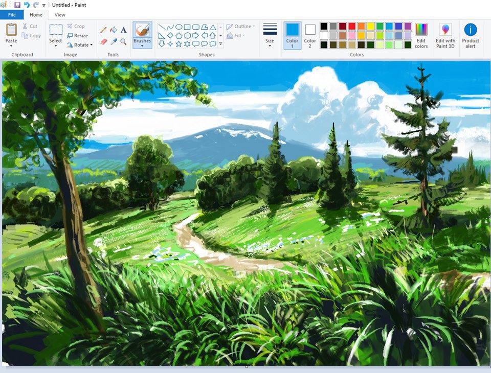 Họa Sỹ Vẽ Tranh Bằng Paint Đỉnh Như Photoshop, Ai Ngờ Dân Mạng Thi Nhau  