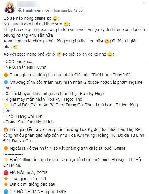 Thục Sơn Kỳ Hiệp Mobile xác nhận tổ chức Offline tại Hà Nội ngày 9/6 làm nức lòng cộng đồng kiếm hiệp - Ảnh 4.