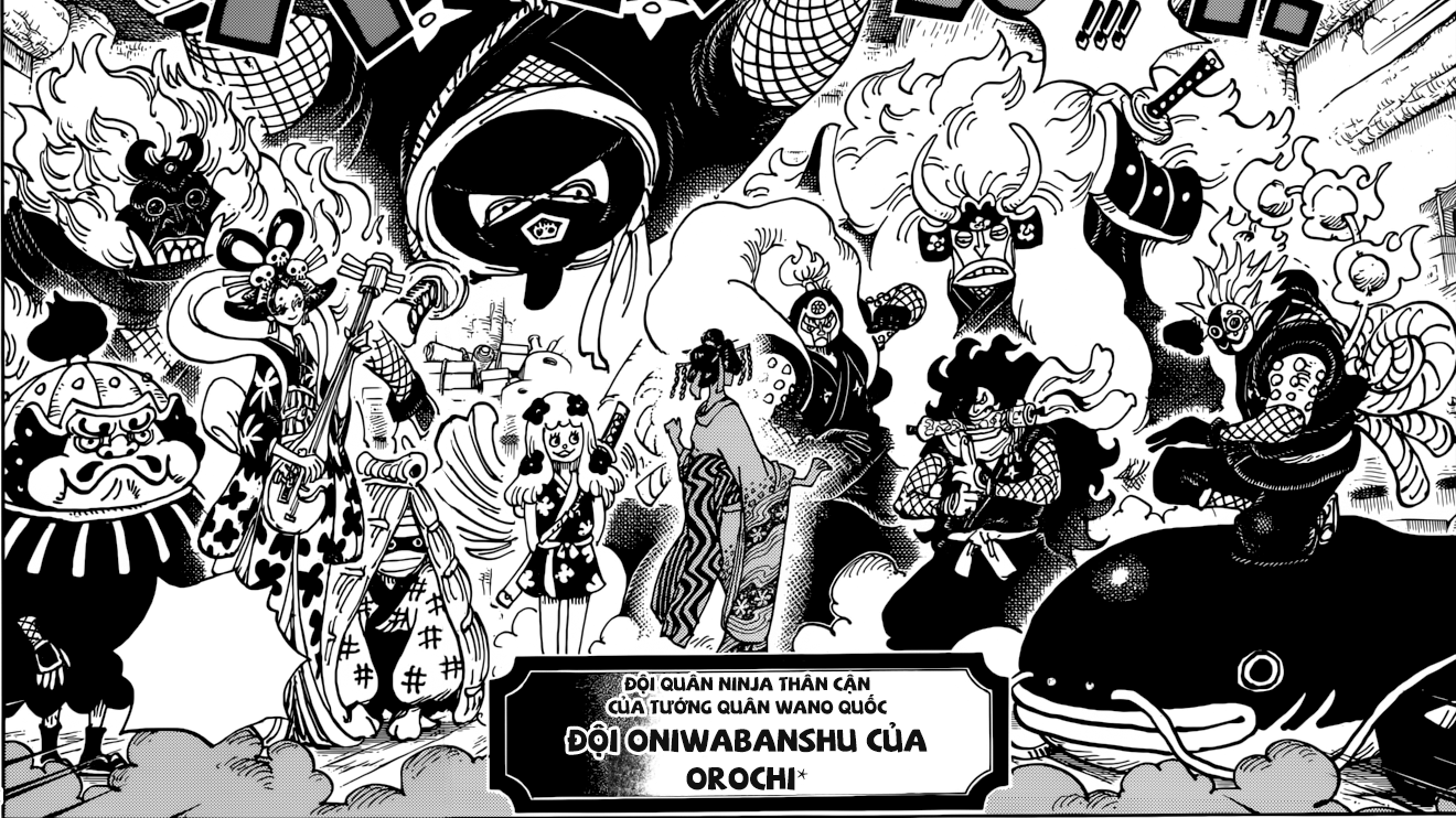 Spoiler One Piece 945 Queen Hoa Khủng Long Cổ Dai Nhưng Vẫn ăn Hanh Bởi Big Mom