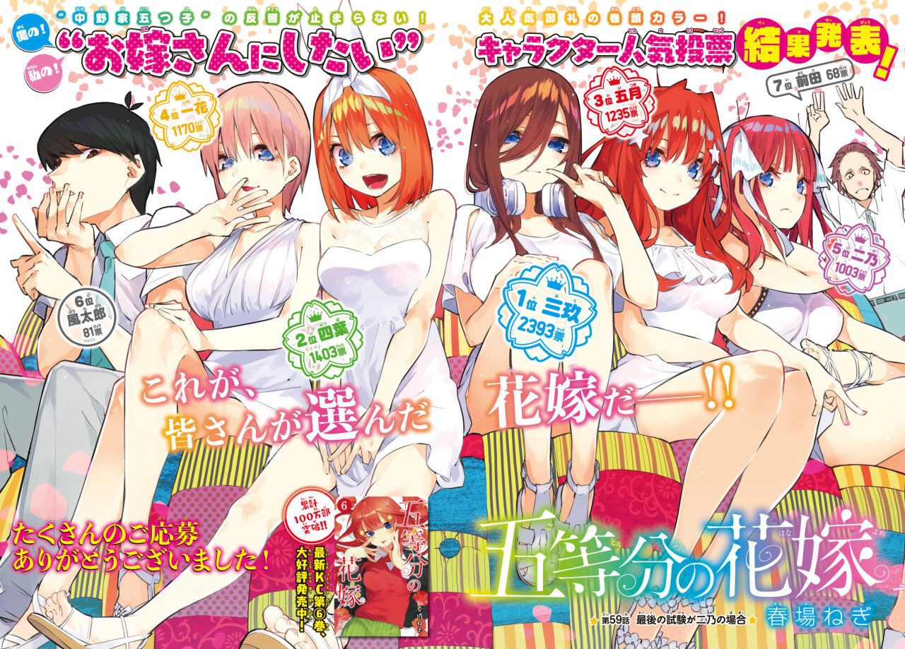 Gotoubun no Hanayome: Bộ manga khiến chàng trai nào cũng ước rằng mình có  một harem