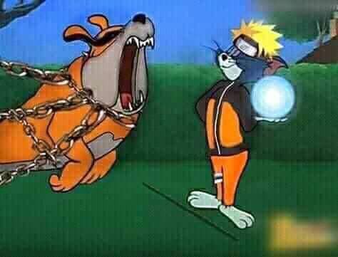 Chết cười Naruto phiên bản Tom và Jerry, Cửu Vĩ ăn đòn đến ngất xỉu rồi bị phong ấn - Ảnh 2.