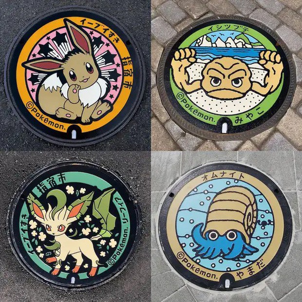 Loạt tranh Pokemon siêu đẹp trên nắp cống khiến ai cũng muốn đi du lịch Nhật Bản một lần trong đời - Ảnh 5.