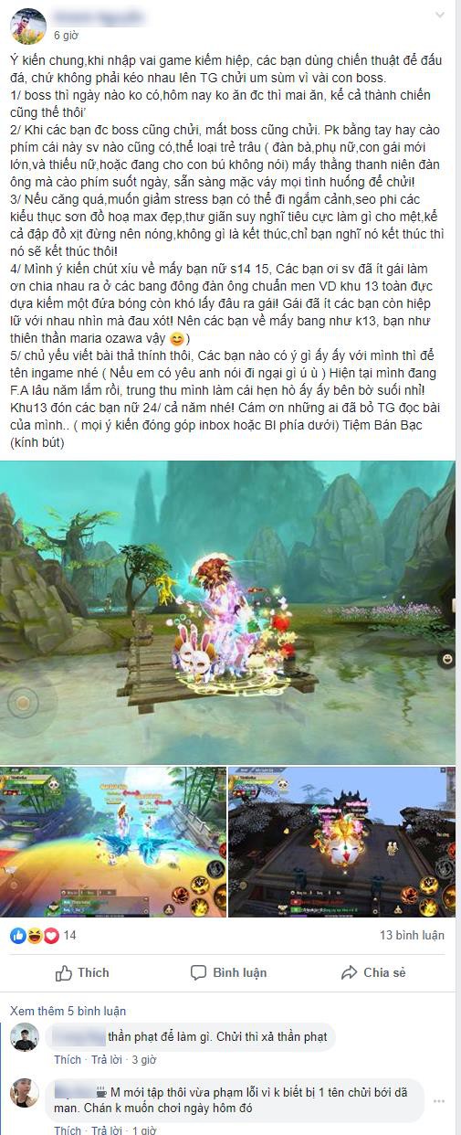 “Đàn ông cào phím chửi nhau trong game vì vài con Boss thì chỉ là loại mặc váy!” - Ảnh 2.