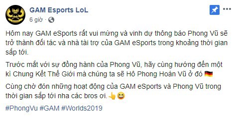 LMHT: GAM công bố nhà tài trợ mới, hóa ra là cái tên quen thuộc từng gắn bó với đại kình địch Dashing Buffalo - Ảnh 1.