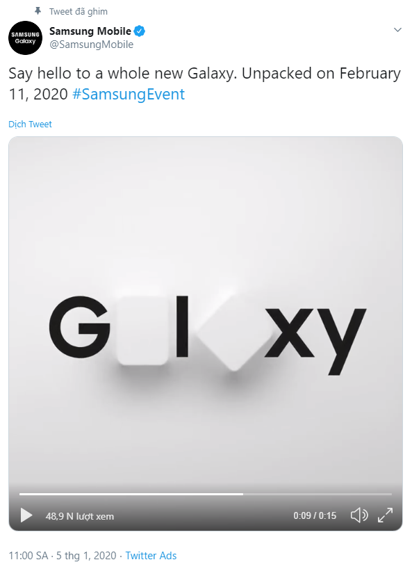 Samsung vừa xác nhận sự kiện ra mắt Galaxy S11 sẽ diễn ra vào ngày 11 tháng 2 - Ảnh 1.
