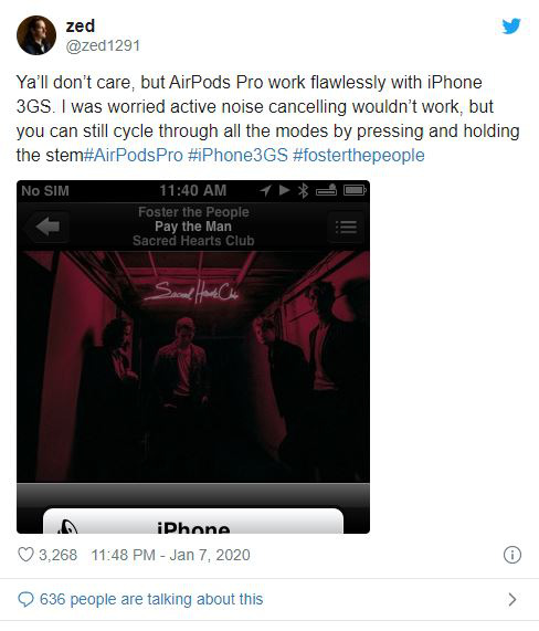 Ngạc nhiên chưa: AirPods Pro vẫn hoạt động tốt với đồ cổ iPhone 3GS - Ảnh 1.