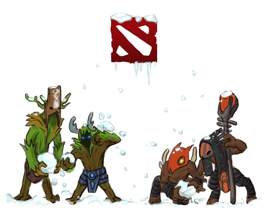 Những bức fan-art hài hước của DOTA 2 về chủ đề Giáng Sinh 1