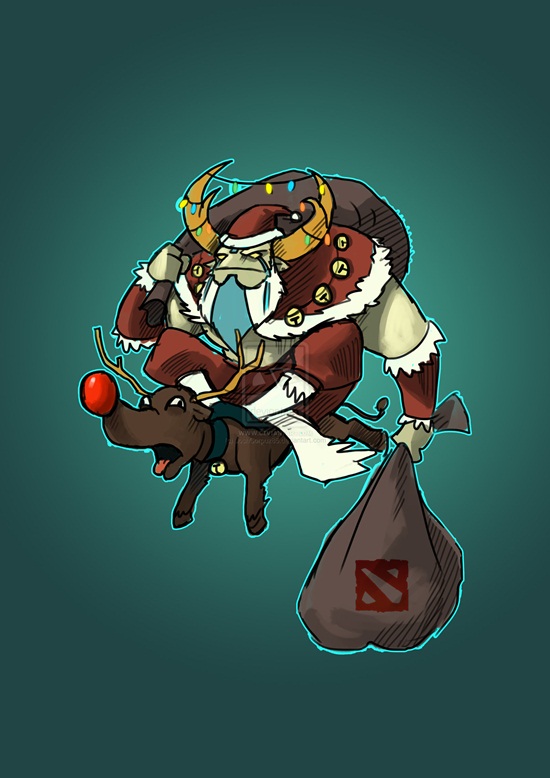 Những bức fan-art hài hước của DOTA 2 về chủ đề Giáng Sinh 2