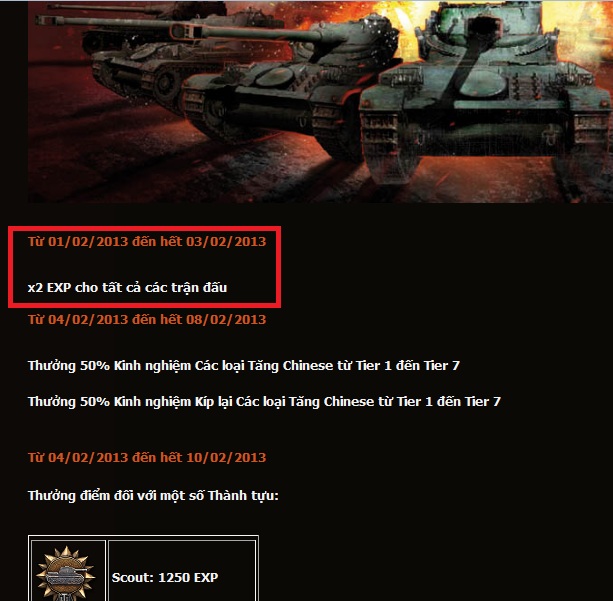Gamer World of Tanks Việt chưng hửng vì x2 kinh nghiệm 1
