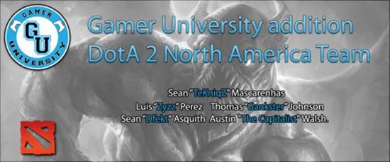 Gamer University sở hữu team DotA 2 mang tên NA 2