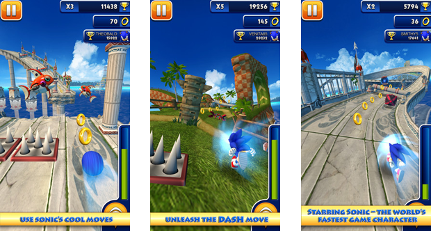 Nhân vật Sonic xuất hiện ấn tượng trong game mới Sonic Dash 2