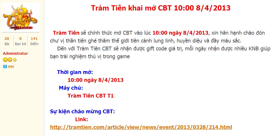 Trảm Tiên bỗng dưng hoãn ngày mở cửa thử nghiệm tại Việt Nam 2