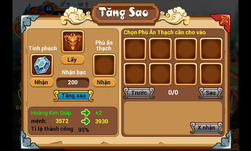 “Zoom in” hệ thống thẻ bài trong game Mộng Tiên 4