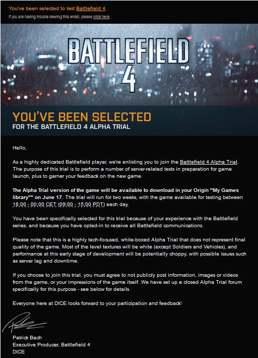 Battlefield 4 bất ngờ mở cửa thử nghiệm Alpha 1