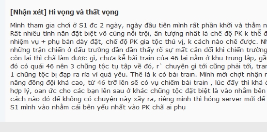 Game thủ Việt nhận xét gì về Mị Lực Vô Song 2