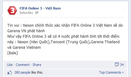 Rộ tin đồn hãng Nexon xác nhận Fifa Online 3 đã về tay Garena Việt Nam 1