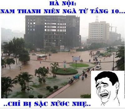 Cư dân mạng thi nhau chế ảnh Hà Nội mưa lụt 2