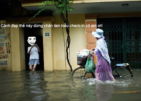 Cư dân mạng thi nhau chế ảnh Hà Nội mưa lụt 13