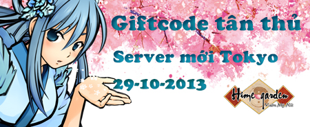 Vườn Mỹ Nữ tặng giftcode server mới Tokyo 1