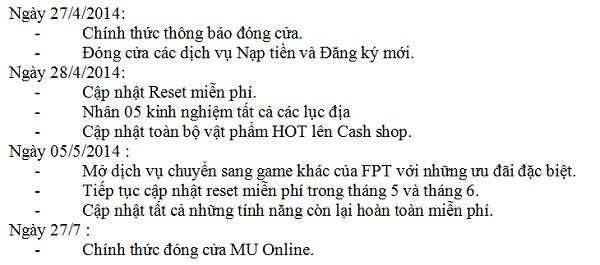 MU Online bất ngờ bị FPT đóng cửa tại Việt Nam 2
