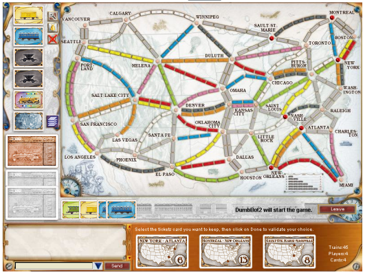 Trở về tuổi thơ với game online nhẹ nhàng Ticket To Ride 2