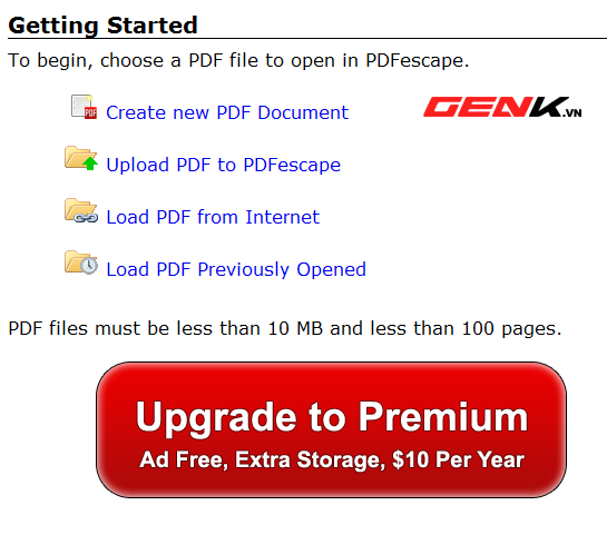 Tạo và chỉnh sửa tài liệu PDF nhanh chóng với PDFescape 1