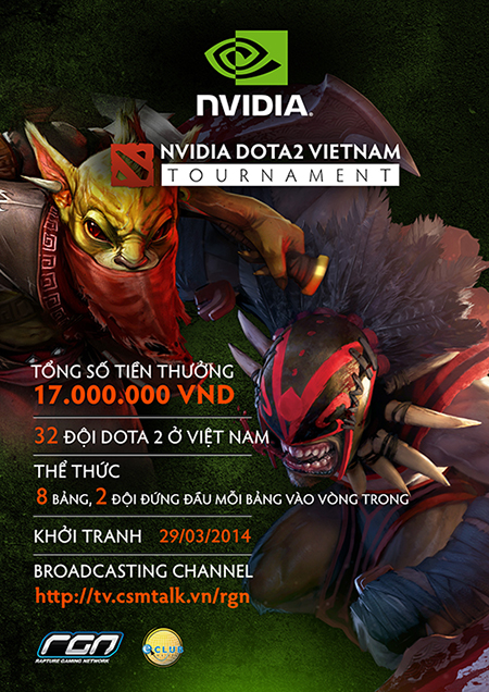 Thông báo bảng đấu và thời gian thi đấu giải NVIDIA DOTA 2 Vietnam Tournament 3