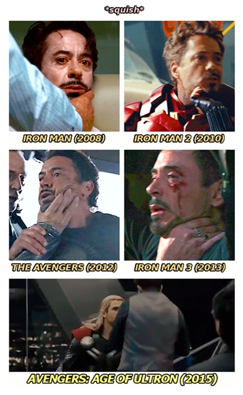 Người hùng hay bị túm cổ nhất đội Avengers là... Iron Man 1