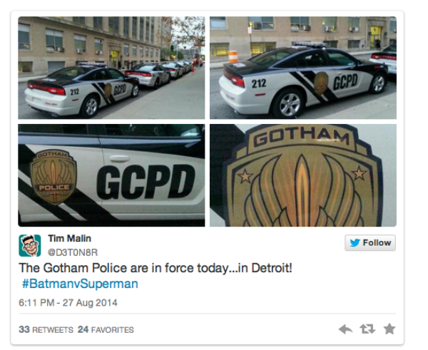 Một số hình ảnh bên lề trên phim trường tại Detroit