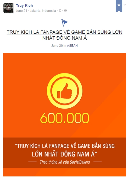 Truy Kích trở là Fanpage về game bắn súng lớn nhất Đông Nam Á