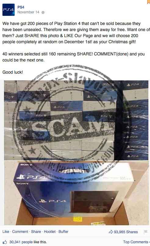 200 pieces of Play Station 4 Scam