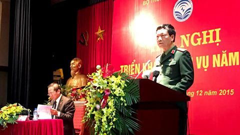  TGĐ Tập đoàn Viettel Nguyễn Mạnh Hùng phát biểu tại Hội nghị. 