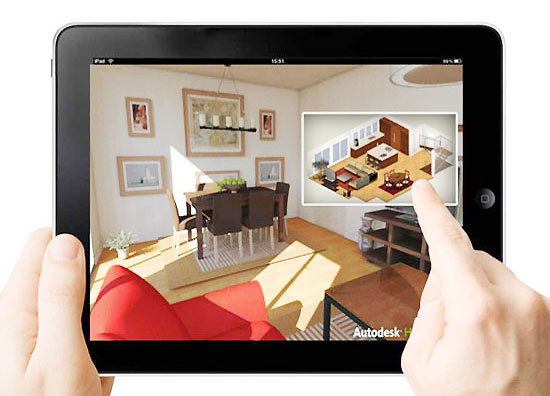  Phần mềm thiết kế nhà của Autodesk chạy trên tablet. 