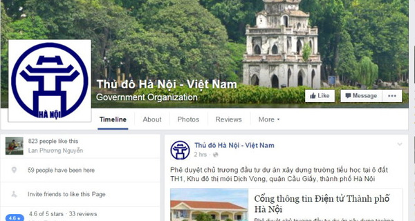 
Facebook c&oacute; t&ecirc;n Thủ đ&ocirc; H&agrave; Nội - Việt Nam, bắt đầu hoạt động từ th&aacute;ng 12-2015.
