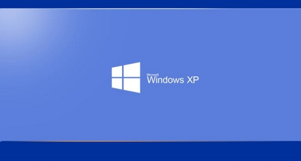 Logo Windows XP khi khởi động trong thiết kế này sử dụng ngôn ngữ phẳng và tối giản.