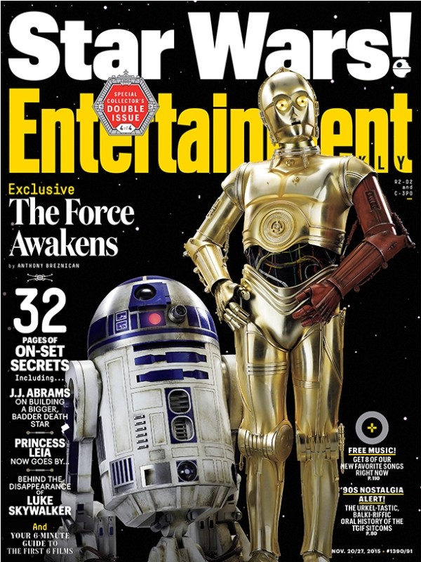 
Star Wars: The Force Awakens trên ấn bản EW mới nhất
