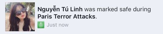 
Hot girl Tú Linh vừa được báo an toàn trong Cuộc tấn công khủng bố tại Paris trên Facebook
