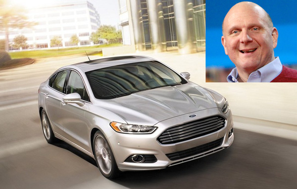  Cựu CEO Microsoft, Steve Ballmer, sử dụng mẫu xe Ford Fusion. Xe Fusion được trang bị công nghệ giọng nói có tên Ford Sync, một công nghệ do chính Microsoft thiết kế. 