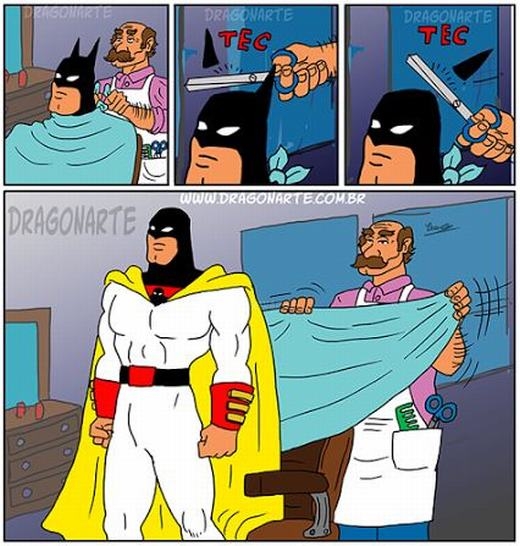 Batman đi cắt tóc...
