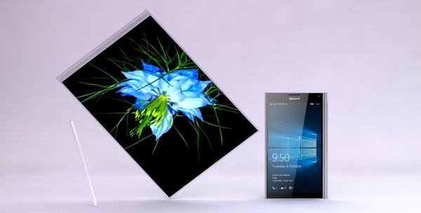Surface Phone ở chế độ tablet và chế độ smartphone.