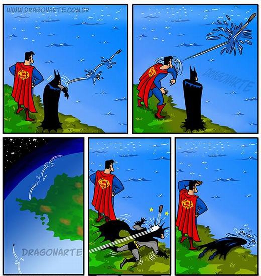  Khi Superman ném đá nhảy bước...