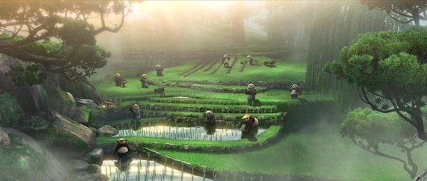 Cảnh cuối trong “Kung Fu Panda 2” tiết lộ ngôi làng gấu trúc