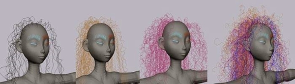
Quá trình tạo layer cho mái tóc của Merida (Ảnh: Disney/Pixar)
