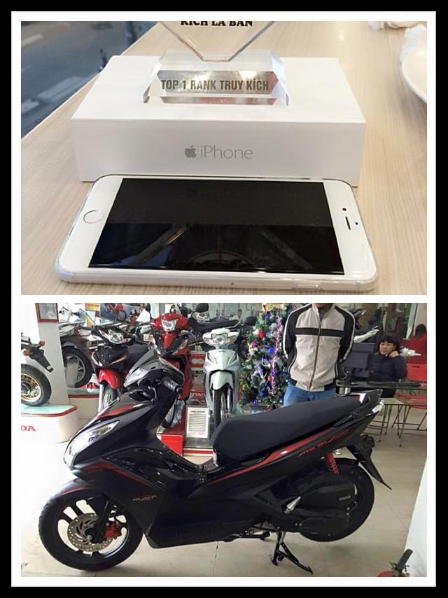 Hoàng Lộc chia sẻ hình ảnh về chiếc xe máy mới mua được nhờ tiền thưởng từ Truy Kích