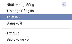 Chọn Thiết lập